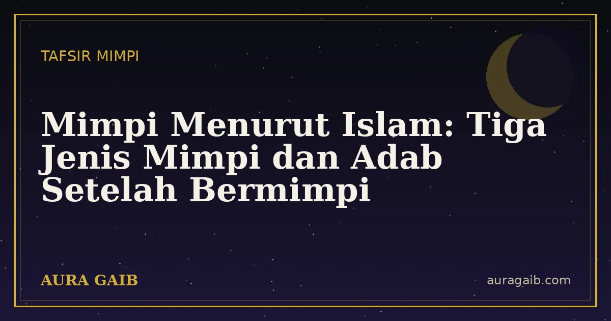 Ilustrasi bulan sabit dan bintang di langit malam di atas rumah yang tenang